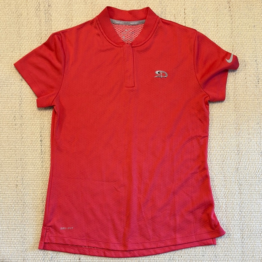 Nike Women's Red Polo Shirt - Size Medium